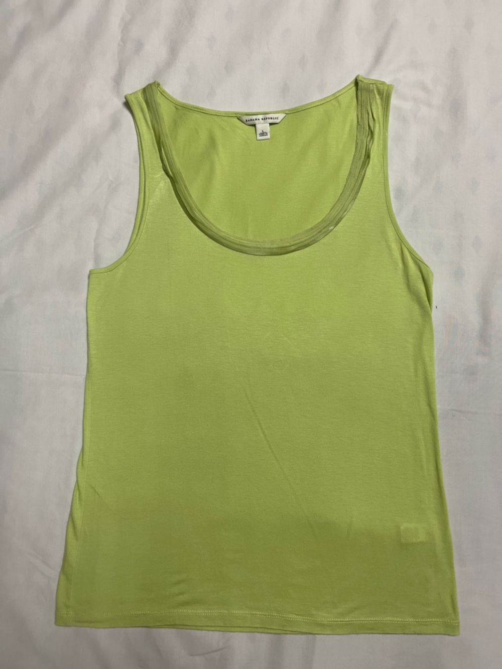 Banana Republic Neon Lime Scoop Neck Tank